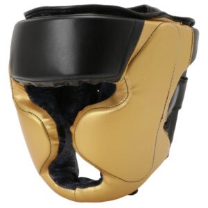 Animo Sports Pro-Shield Full-Face Sparring Headgear – Black & Gold