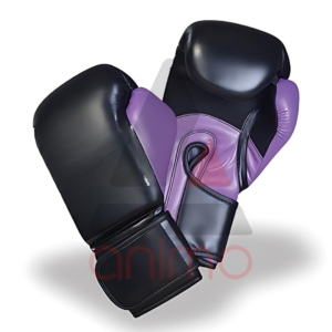 Animo Stealth Pro Boxing Gloves – Black/Purple